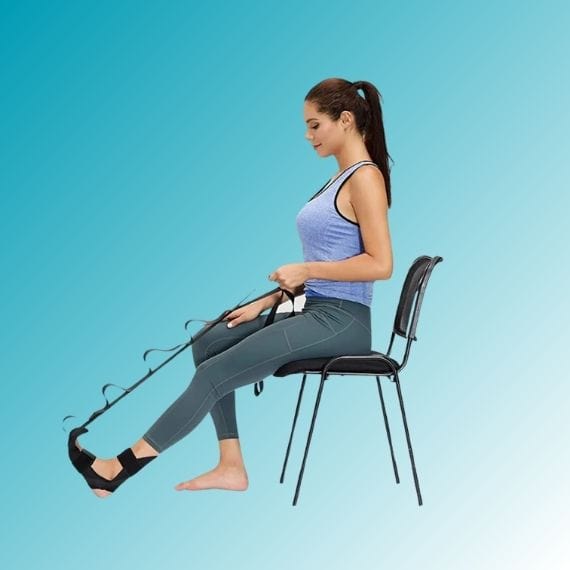 FlexRelieve Orthopedic Stretching Strap in use